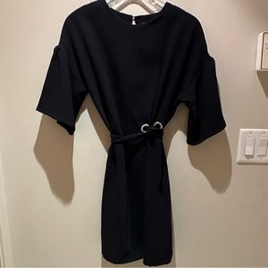 Zara - Navy tie dress with beautiful detail